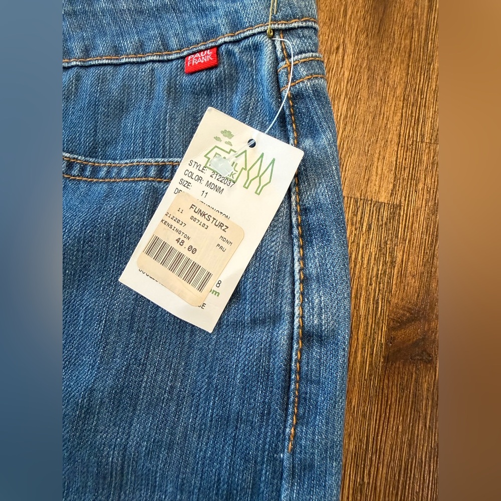 Paul Frank vintage dead stock Denim Mini Skirt Union Jack Pocket Embroidery 11 - Picture 7 of 10